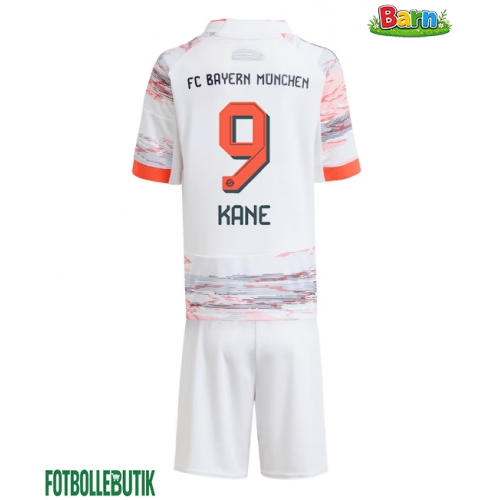 Bayern Munich Harry Kane #9 Bortaställ Barn 2025-26 Kortärmad (+ Korta byxor)